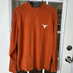 Texas Longhorns 1/4 Zip Pullover Size Large UT Game Day Antigua Football
